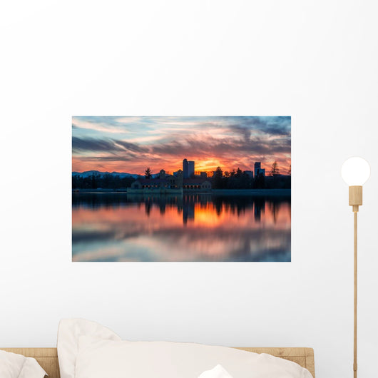 Colorful Sunset Denver City Twilight Wall Decal