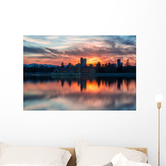 Colorful Sunset Denver City Twilight Wall Decal