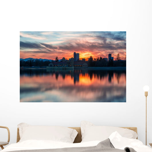 Colorful Sunset Denver City Twilight Wall Decal