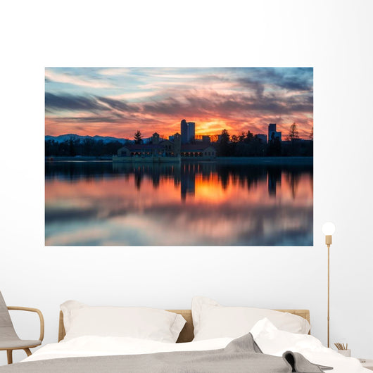Colorful Sunset Denver City Twilight Wall Decal