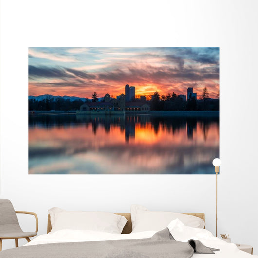 Colorful Sunset Denver City Twilight Wall Decal