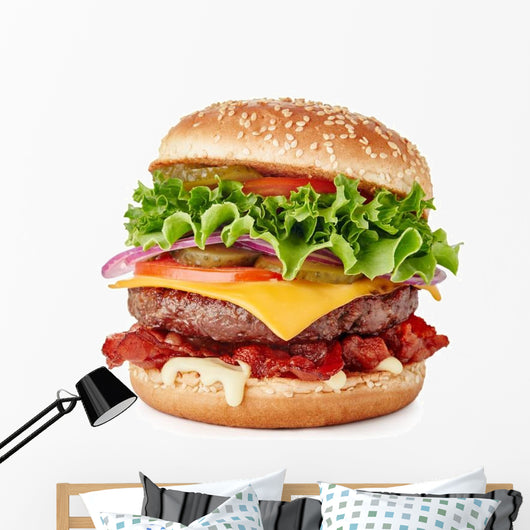 Fresh Bacon Cheese Burger Wall Decal