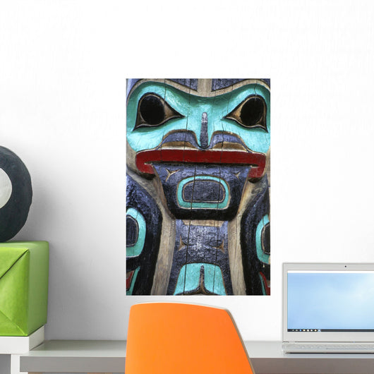 Totem Pole Juneau Southeast Ak Portrait Wall Mural