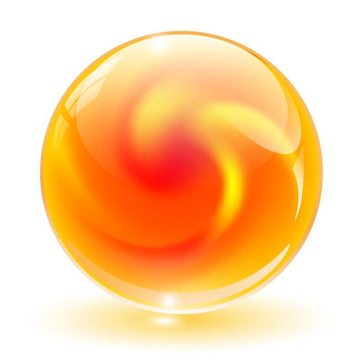3D crystal, glass sphere vector. Wall Decal