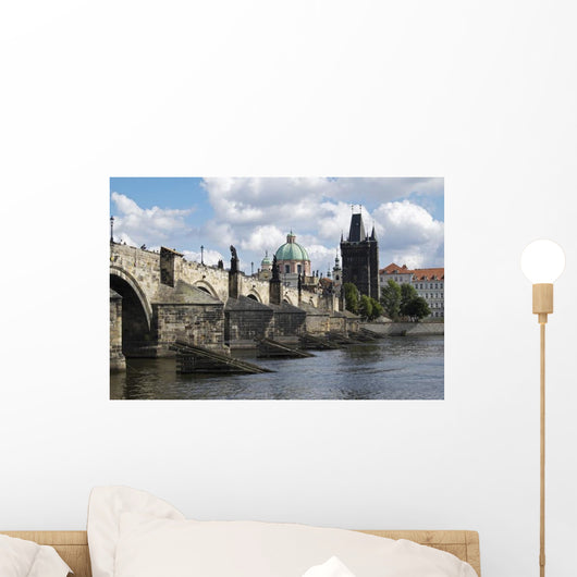 Charles Bridge Crossing Vltava Wall Decal