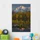 Scenic View Of Pioneer Peak Reflecting In Echo Lake At Sunset Wall Mural