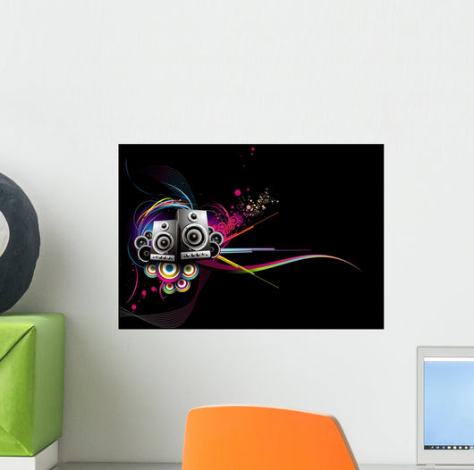 vector music illustration Wall Mural