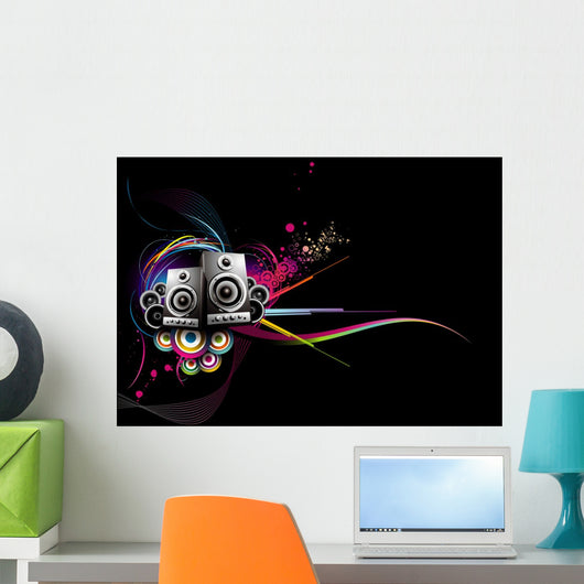 vector music illustration Wall Mural