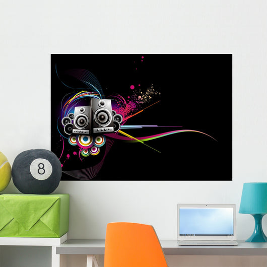 vector music illustration Wall Mural
