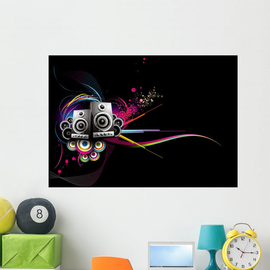 vector music illustration Wall Mural