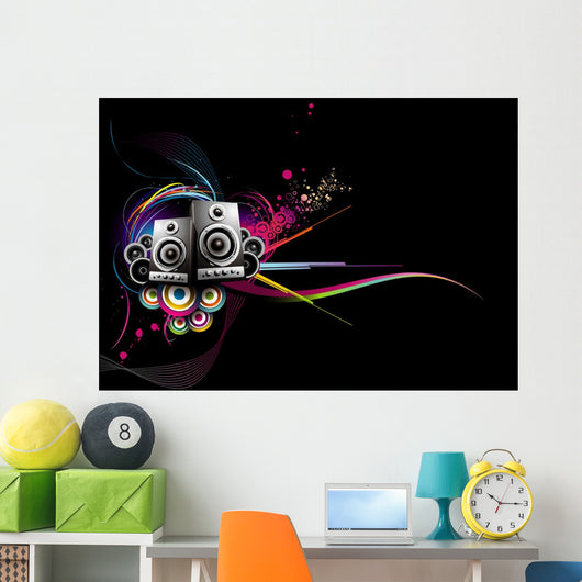 vector music illustration Wall Mural