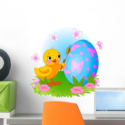 Chicken Painting Easter Egg Wall Decal
