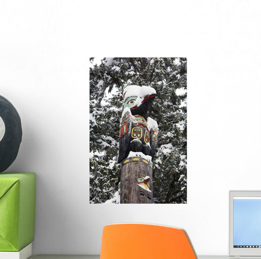 Raven Totemic Figure Wall Mural