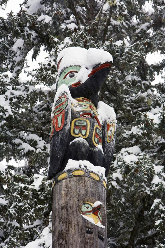 Raven Totemic Figure Wall Mural