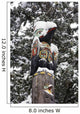 Raven Totemic Figure Wall Mural