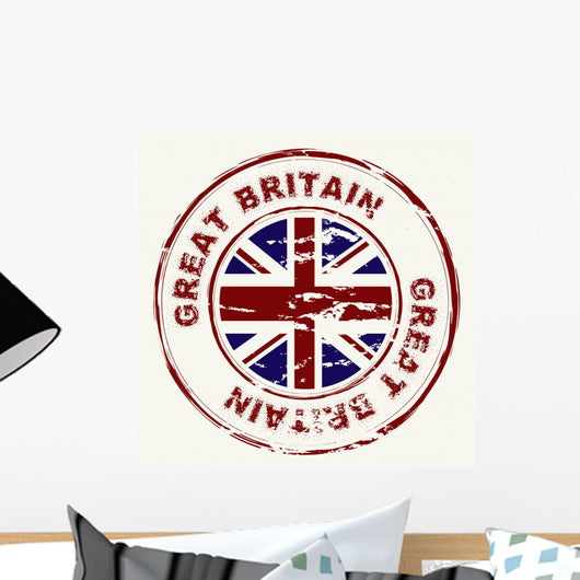 Great Britain Grunge Ink Stamp Wall Decal