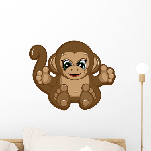 Little Monkey One Symbols Wall Mural
