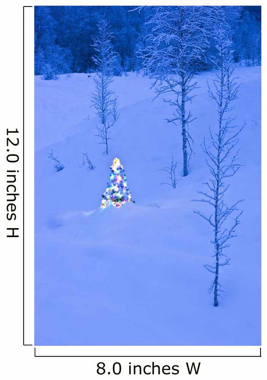 Lit Christmas Tree Twilight Wall Decal