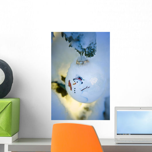 Up Christmas Ornament Hanging Wall Mural