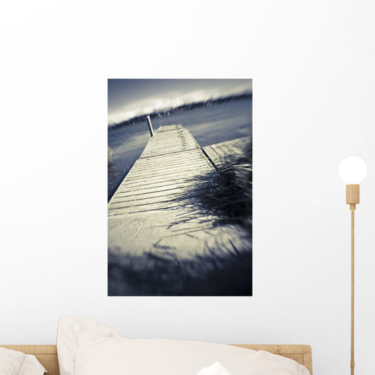 A Dock Juts Out From Shore In A City Park In Homer Alaska Wall Mural