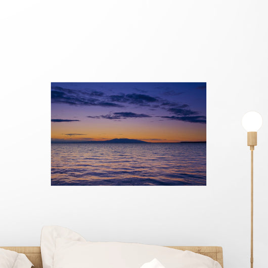 Scenic View Of Mount Susitna & Knik Arm At Sunset Wall Mural