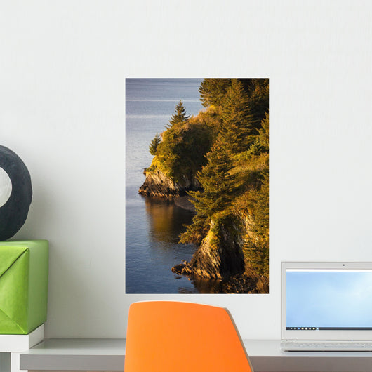 View Of Chiniak Bay, Kodiak Island, Southwest Alaska, Fall Wall Mural