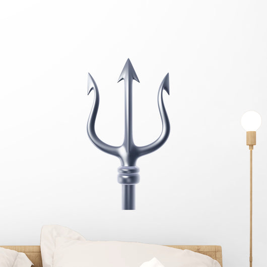 Silver Trident Wall Decal