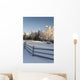 Winter Scenic Split Rail Wall Decal Design 2