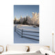 Winter Scenic Split Rail Wall Decal Design 2