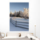Winter Scenic Split Rail Wall Decal Design 2