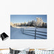 Winter Scenic Split Rail Wall Decal Design 1
