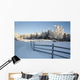 Winter Scenic Split Rail Wall Decal Design 1