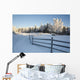 Winter Scenic Split Rail Wall Decal Design 1