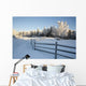 Winter Scenic Split Rail Wall Decal Design 1
