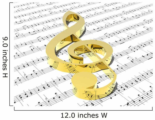 Treble Clef Sheet Printed Wall Decal