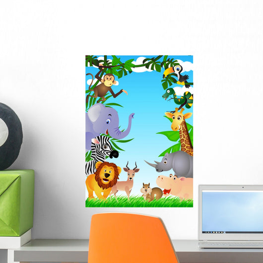 Wild Animal in the Tropical Jungle Wall Mural