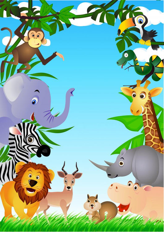 Wild Animal in the Tropical Jungle Wall Mural