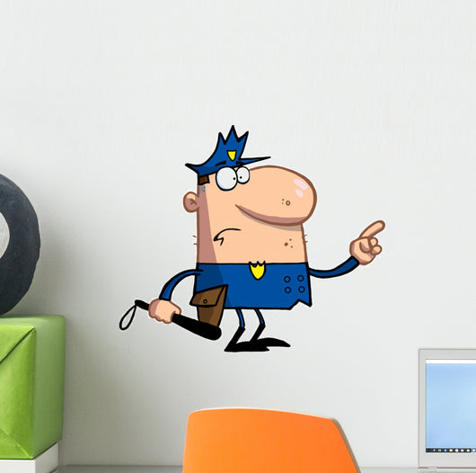 Police Officer Gestures with