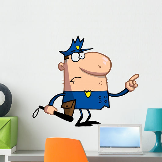 Police Officer Gestures with