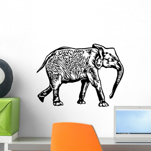 Elephant Walking Wall Mural
