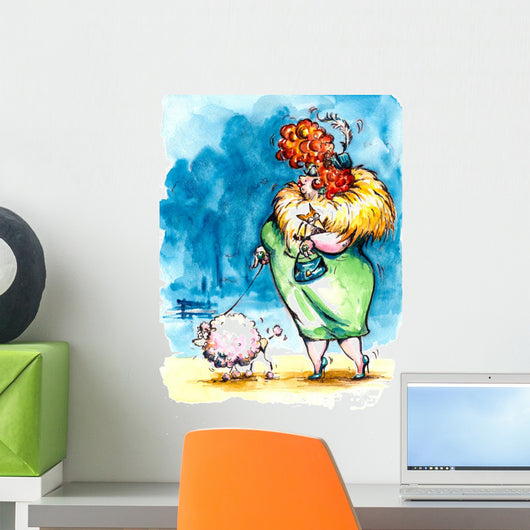 Fat Lady Walk with Wall Mural