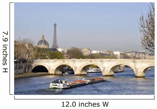A barge on the river Seine Wall Mural