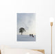 Couple Pulling Child Sledge Wall Decal