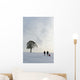 Couple Pulling Child Sledge Wall Decal