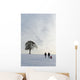 Couple Pulling Child Sledge Wall Decal