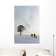Couple Pulling Child Sledge Wall Decal