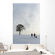 Couple Pulling Child Sledge Wall Decal