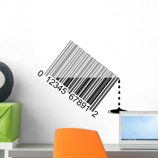 liquid barcode Wall Mural
