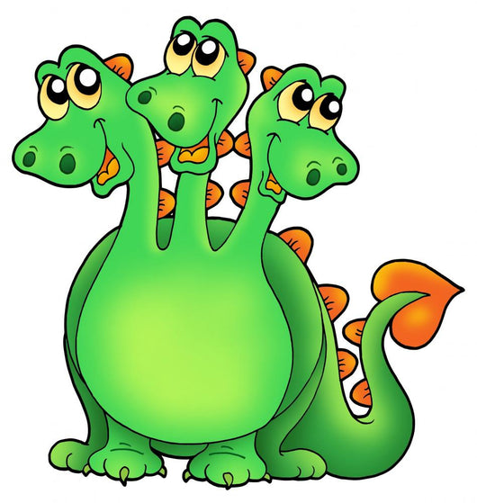 Green Three Headed Dragon