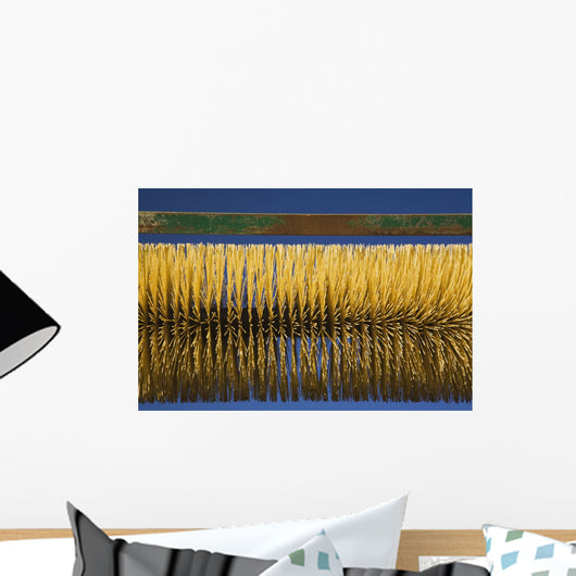 Close-up Mechanized Circular Brush Wall Decal